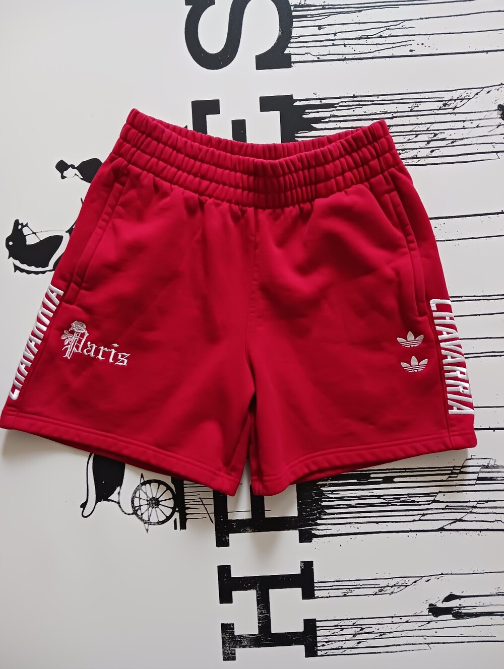 Willy Chavaria ADIDAS originals Limited Edition  PARIS Loose Fit Sweat Short, M